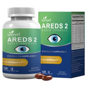 AREDS 2 Eye Vitamin And Mineral Supplement 120 Softgels With Lutein Vitamin C Zeaxanthin Zinc And Vitamin E For Healthy Vision Healthcare Fitness (Option: 1)