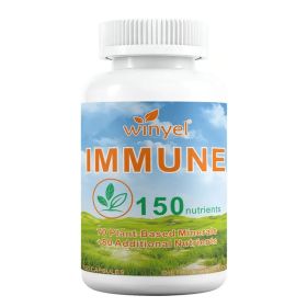 WINYEL IMMU 150 - Ultimate Multivitamin & Immune Supplement, 150 Capsules With 70 Plant-Based Minerals & 80 Additional Nutrients For Healthcare & (Option: 1)